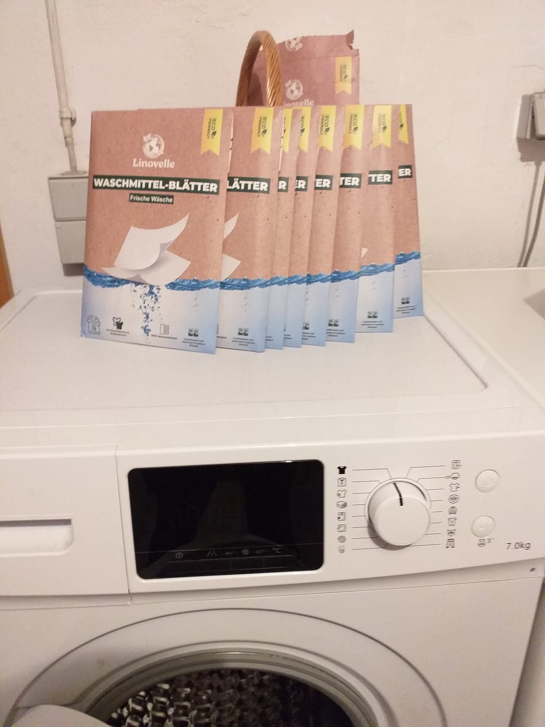 Customer photo review of Waschmittelblätter + VERDOPPELUNG!