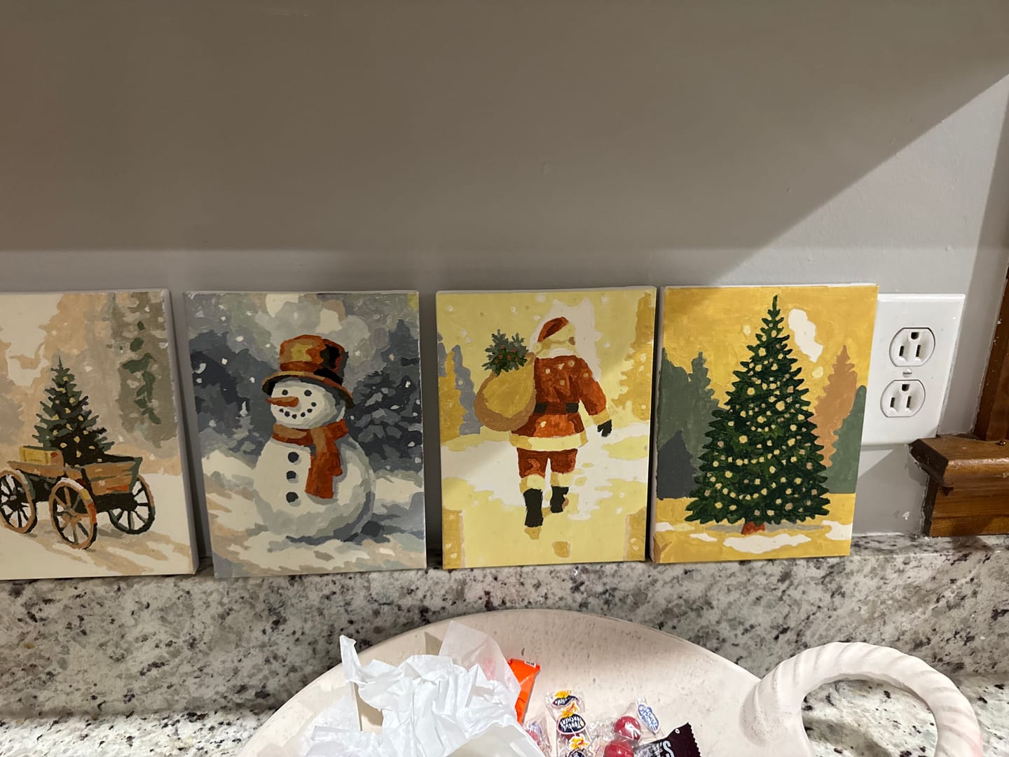 Customer photo review of 6 Mini Paintings - Vintage Christmas Set