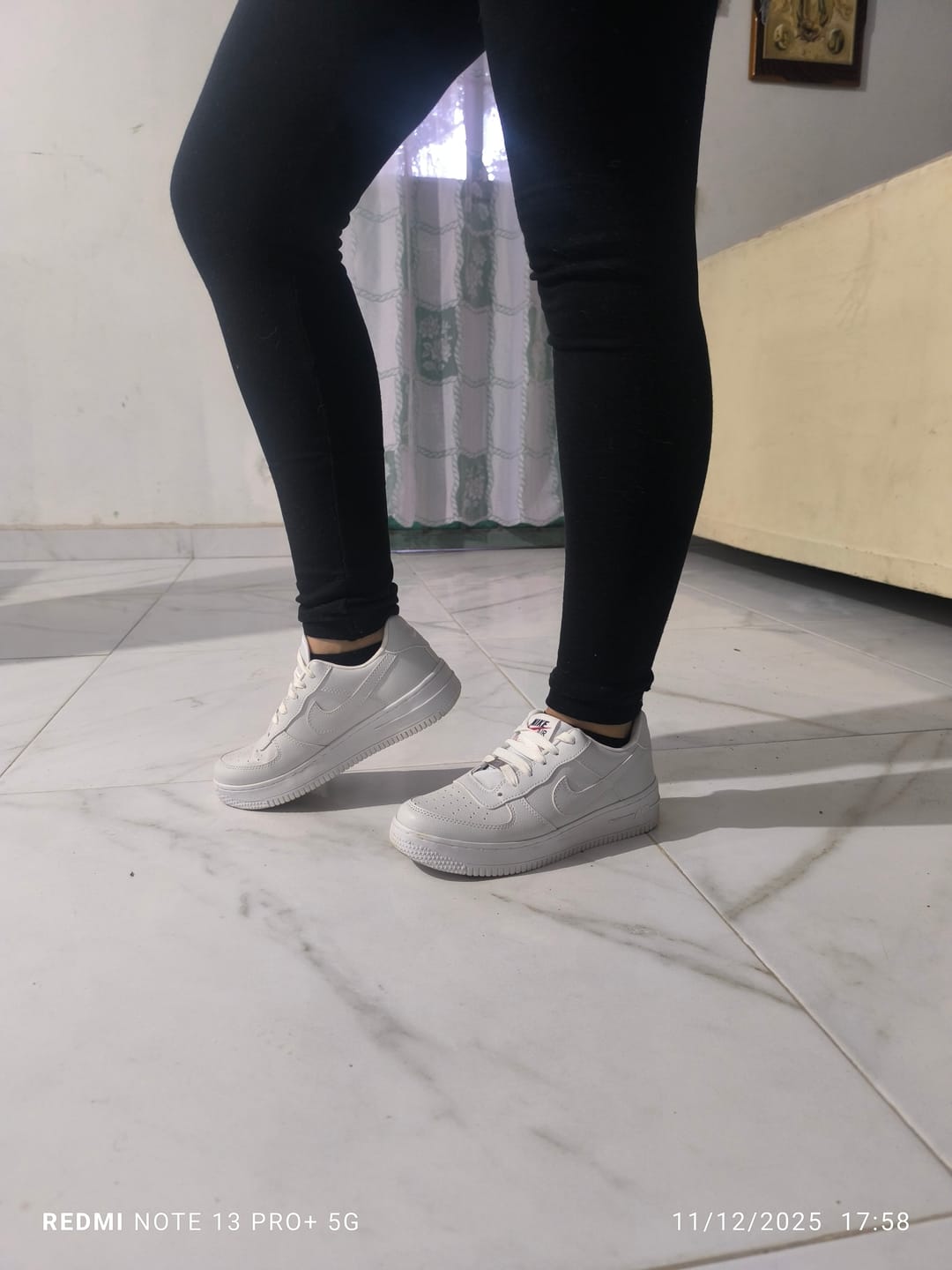 Customer photo review of Paq 6 Pares Tenis 270 Blanco Total 22/25.5