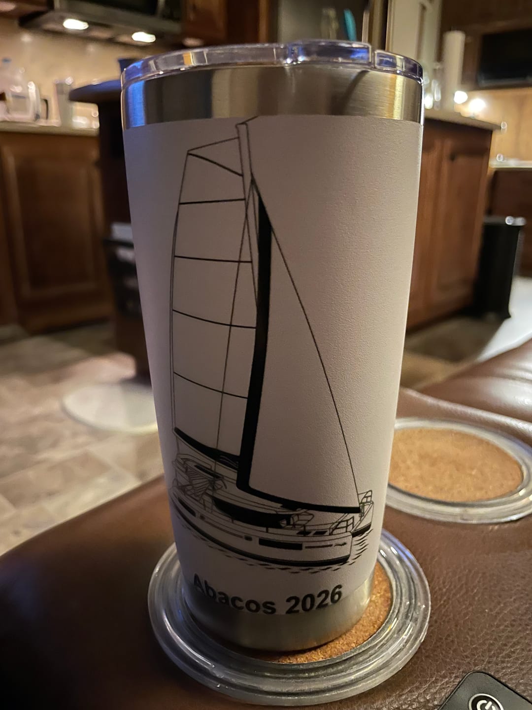 Customer photo review of Custom 20 oz. Stainless Steel Boat Tumbler