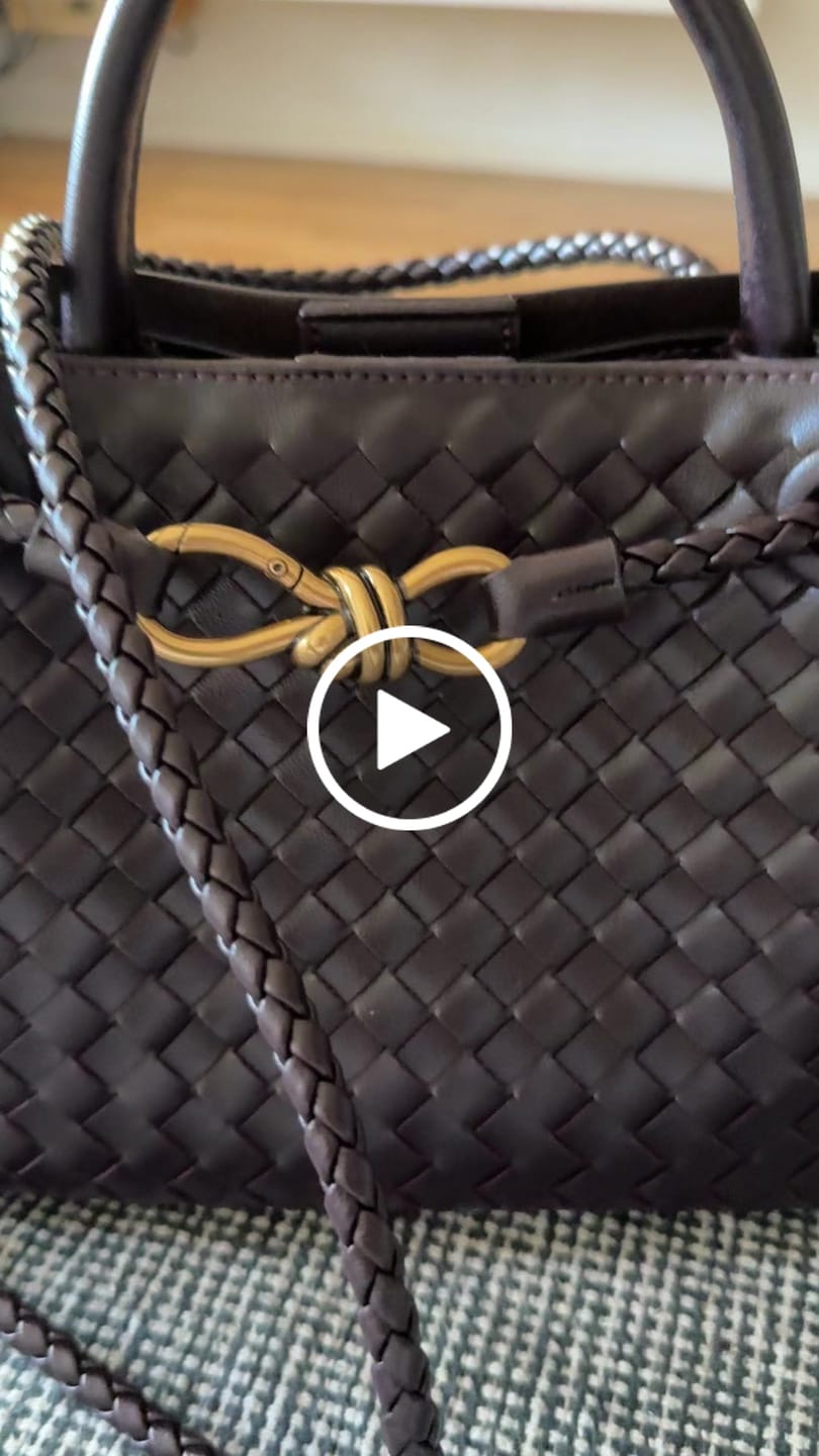 Customer video review of Lucia Woven Bag