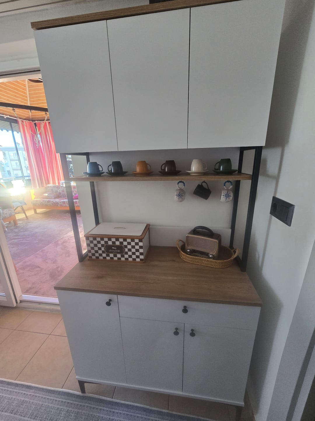Customer photo review of Rani JE197 Çok Amaçlı Dolap 6 Kapaklı 1 Çekmeceli Kiler Mutfak Dolabı Sepet Ceviz - Beyaz