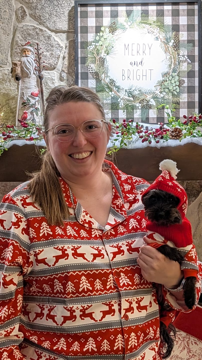 Customer photo review of Christmas Human Pajama Top