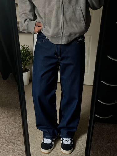 Customer photo review of ARTKIMO'S TRUE RAW DENIMS.