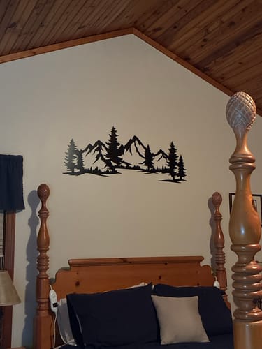Customer photo review of Evergreen Peaks Wall Art