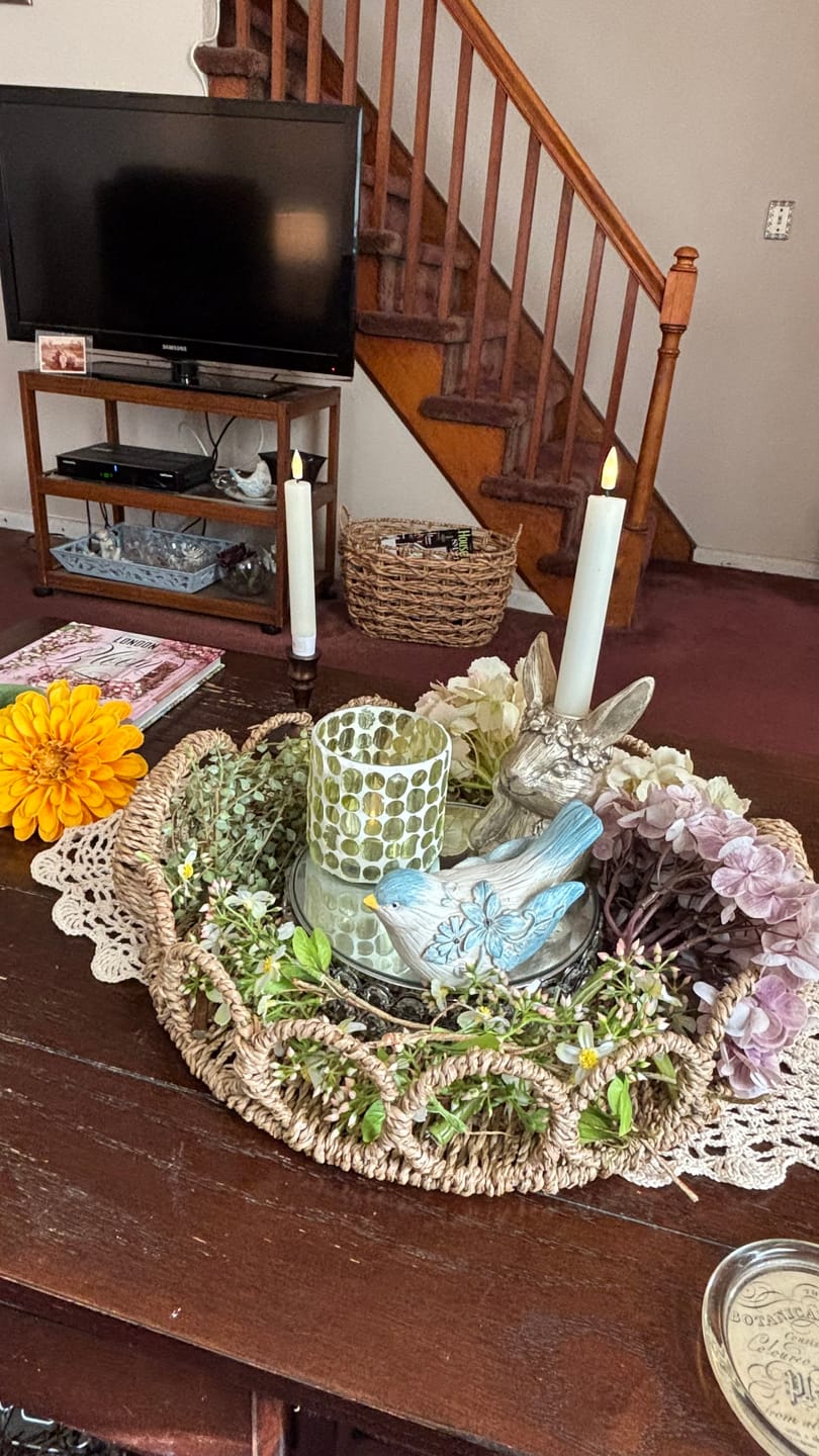 Customer photo review of Fendrix Seagrass Tray | Round Woven Decorative Basket