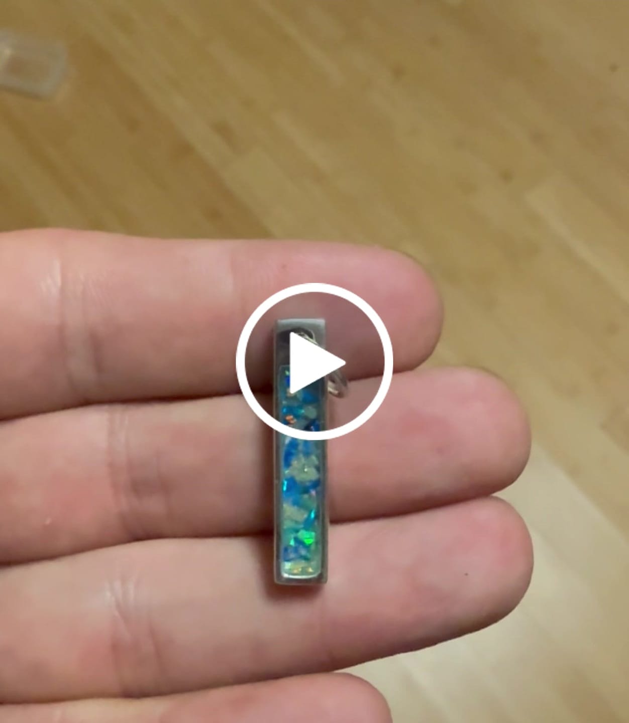 Customer video review of Opal Bar Cremation Pendant - Engravable