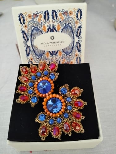 Customer photo review of Orecchini a bottone Teodora