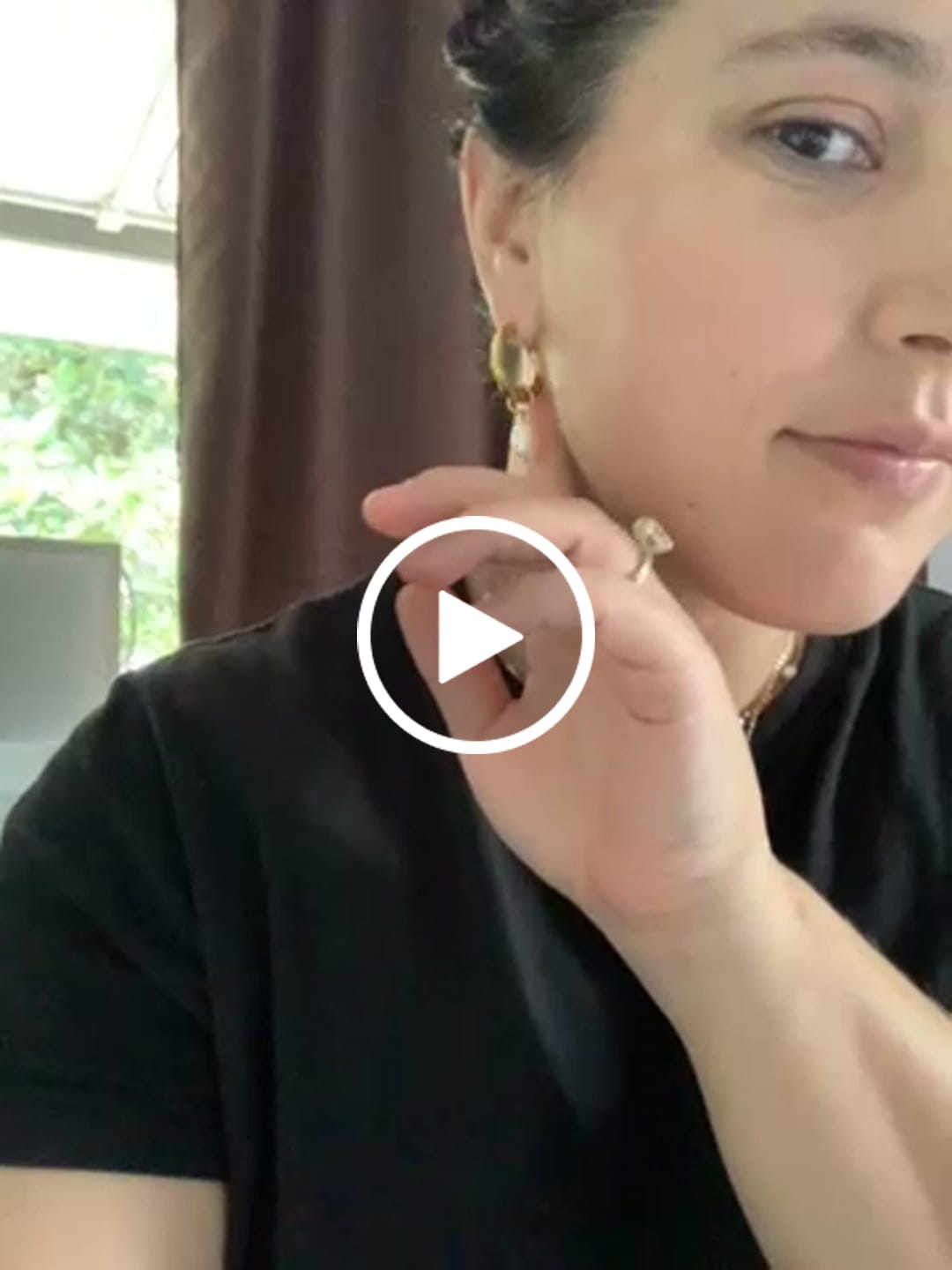Customer video review of Bethany Pearl Drop Hoop