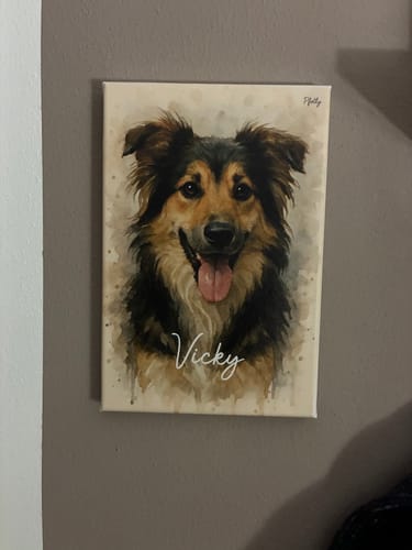 Customer photo review of Dein Haustier als Porträt - Individuelle Leinwand