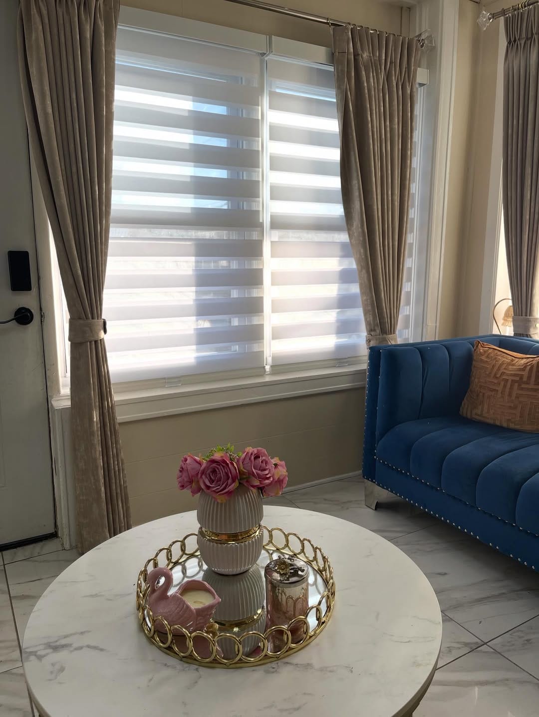 Customer photo review of Custom Dual Layer Zebra Shades