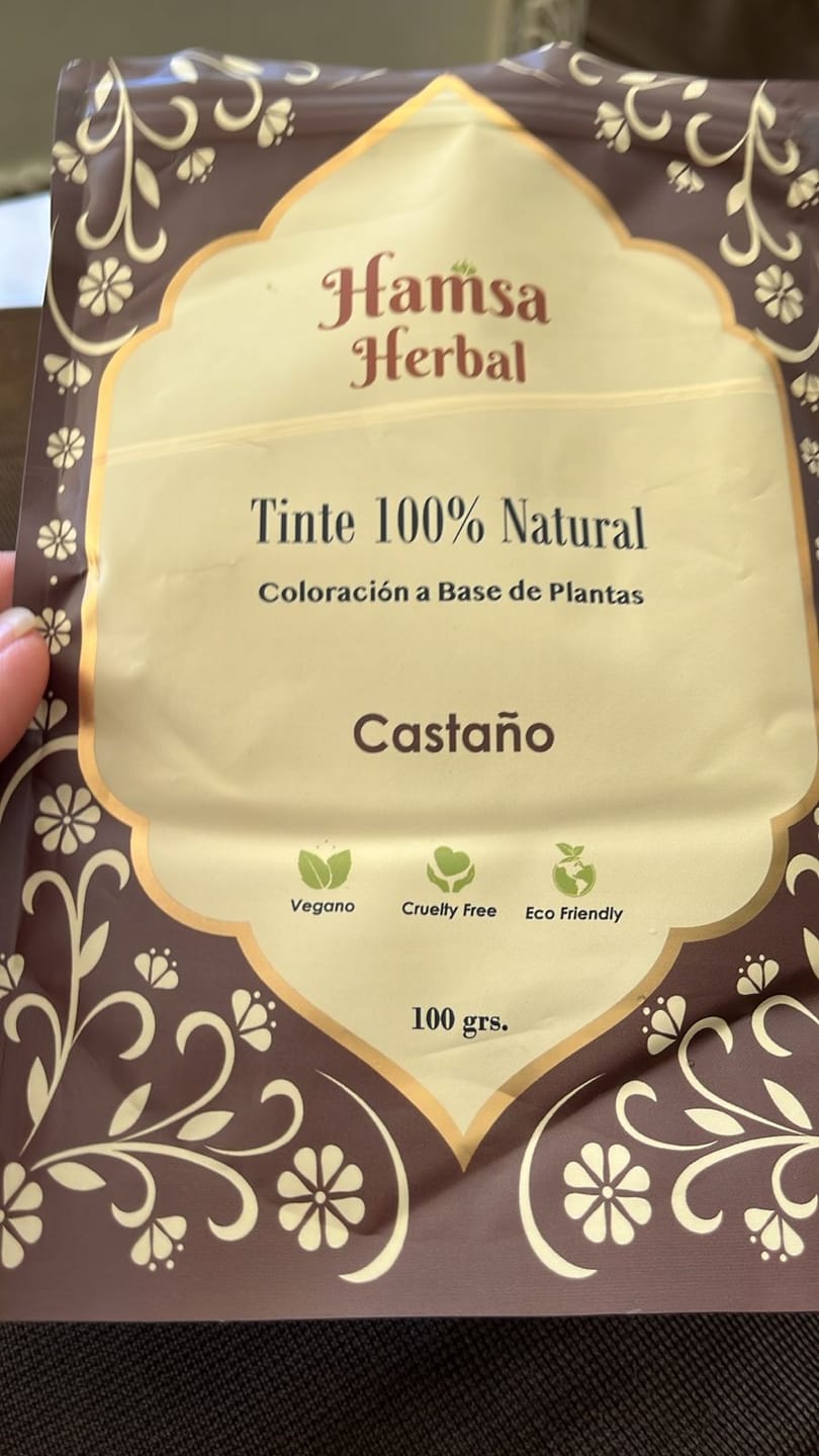 Customer photo review of Tinte 100% Natural Hamsa Herbal (Tono Castaño)