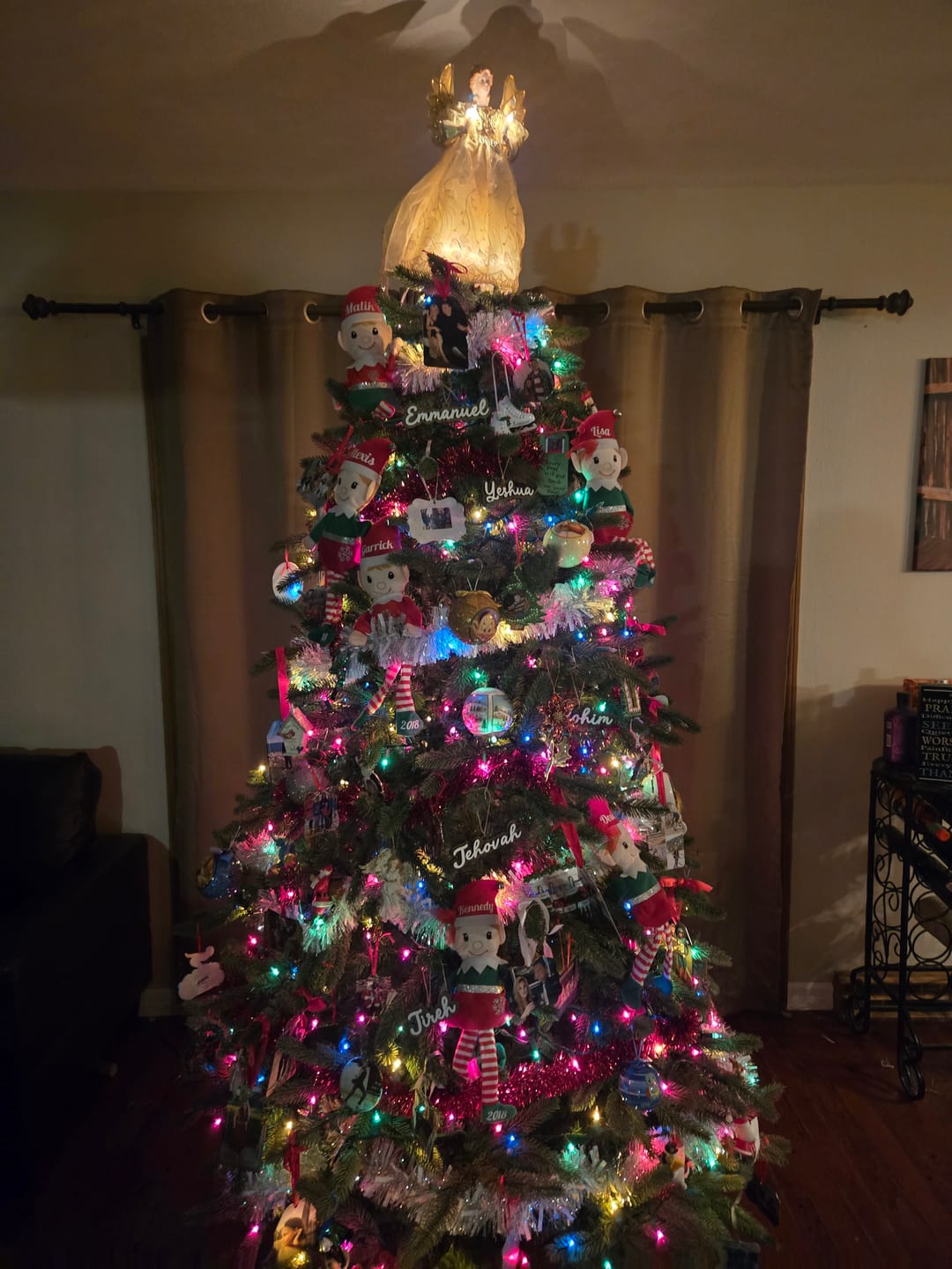 Customer photo review of Names of God Christmas Ornaments Set of 9