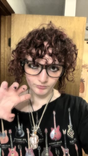 Customer photo review of Kitten Eyeglasses