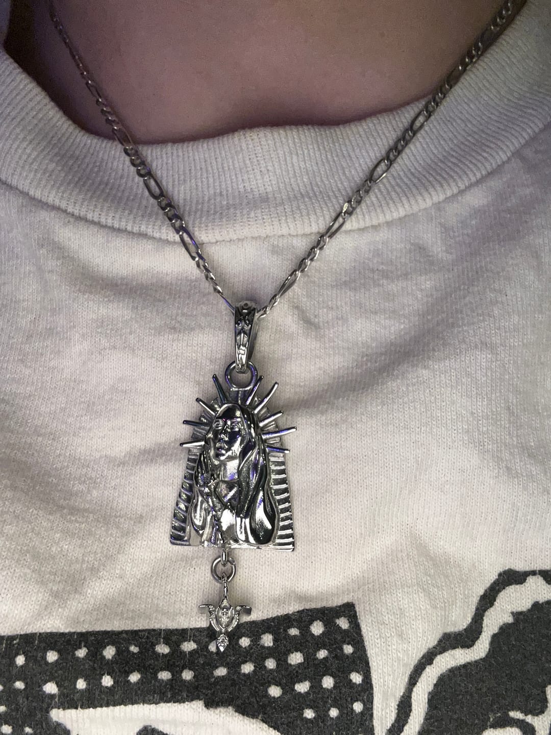 Customer photo review of VIRGIN MARY PENDANT