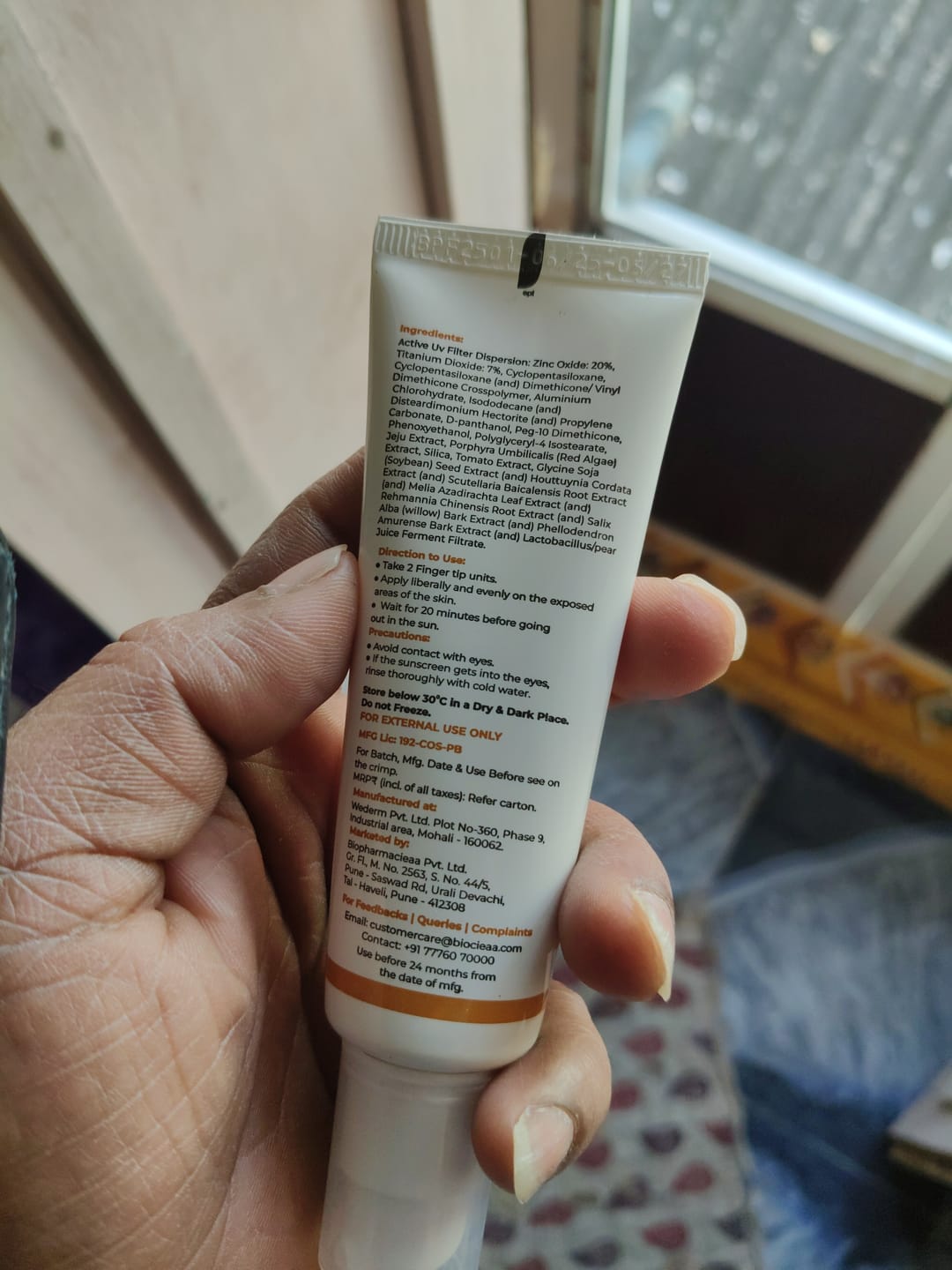 Customer photo review of BioUV Mineral SPF 50, PA++++