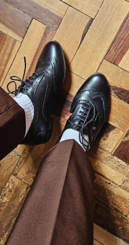 Customer photo review of Sapato Oxford Couro Preto