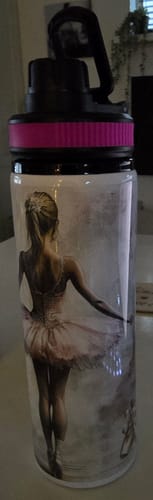 Customer photo review of Waterfles 850ml Roze voor sublimatie