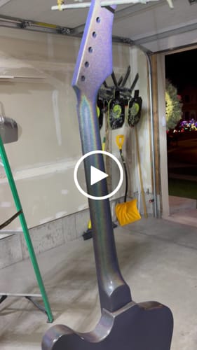 Customer video review of Silver Holographic Guitar Paint Kit
