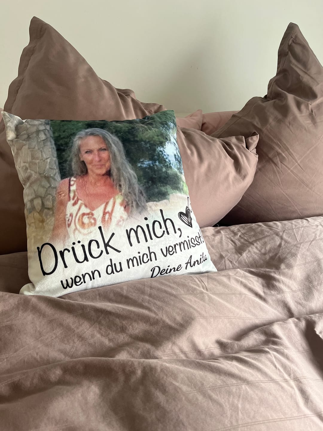 Customer photo review of Wenn du mich vermisst - Paar-Kissen