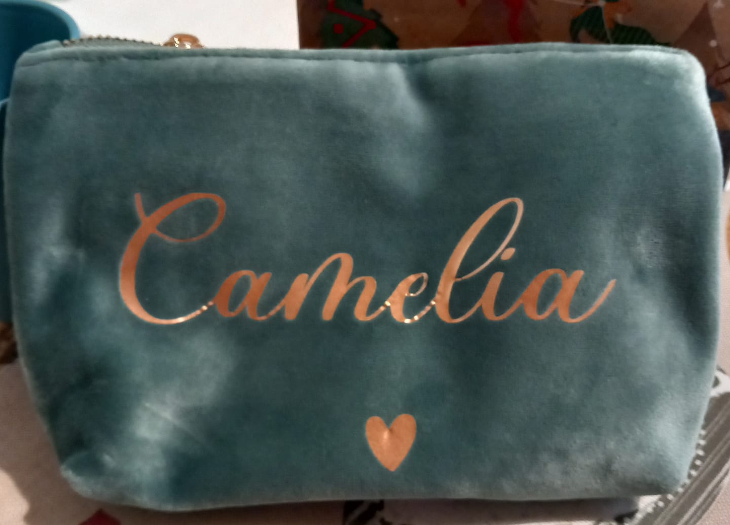 Customer photo review of La mia borsa per cosmetici - Borsa personalizzata per trucchi e cosmetici con nome