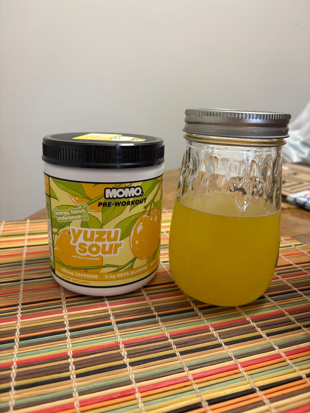 Customer photo review of MOMO® Pre-Workout | Yuzu Sour | 40 Scoops