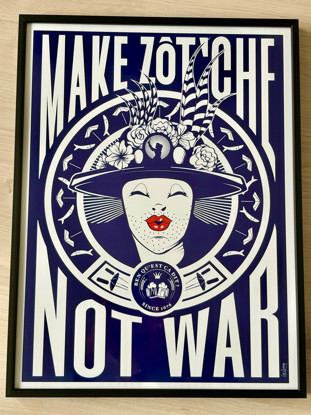 Customer photo review of AFFICHE CARNAVAL DE DUNKERQUE - MAKE ZOT'CHE NOT WAR