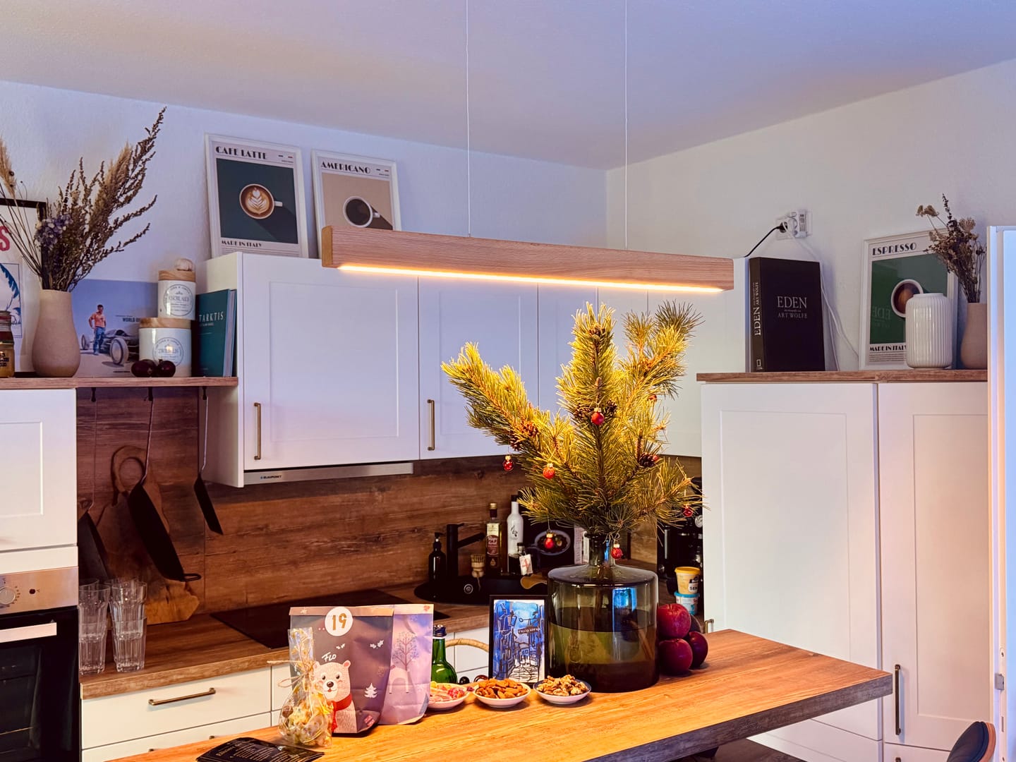 Customer photo review of Designer Pendelleuchte aus Massivholz, LED-Pendelleuchte - Tara