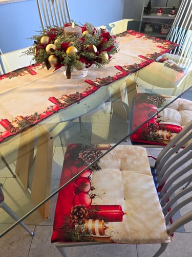 Customer photo review of Cuscini per Sedie Natalizi Coprisedia Natalizi 6 Pezzi Candele