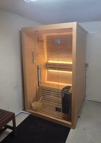 Customer photo review of 2 Person Traditional Sauna - 4.5kw Harvia Heater