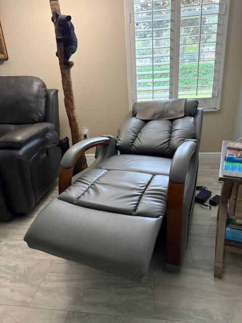 Customer photo review of 9185 Small Power Lift Recliner – Dual Motor, Lay Flat, Heat & Massage