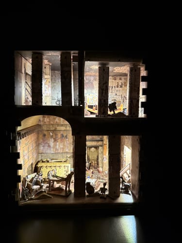 Customer photo review of Egyptian Pharaoh's Tomb DIY Book Nook Kit