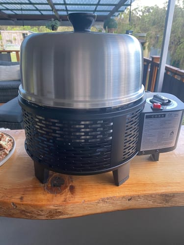 Customer photo review of COBB Grill Black Gas Bundle with Pizza Stone