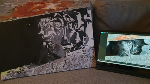 Customer photo review of Custom Paint By Numbers Kit