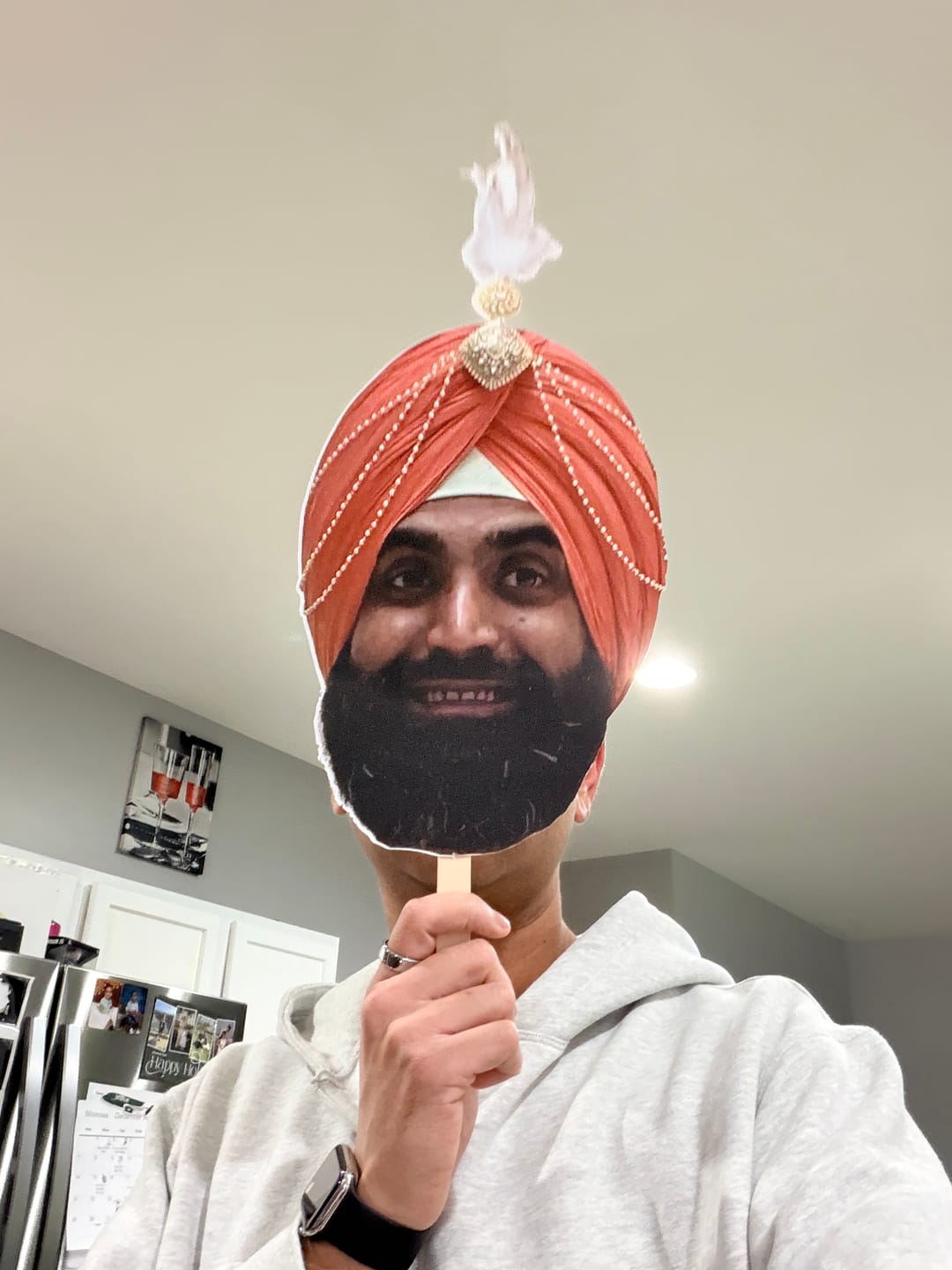 Customer photo review of Personalized Cardstock Fan Face | 6 Count