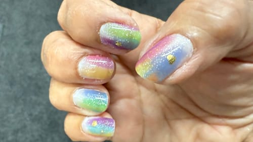 Customer photo review of Story | Rainbow Nail Polish Wrap