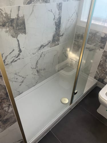 Customer photo review of Anti Slip 1600 x 700 Rectangle Stone Shower Tray