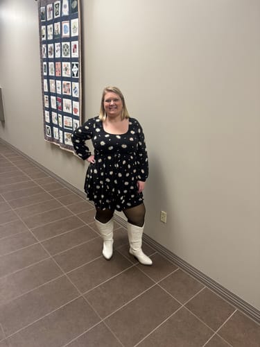 Customer photo review of New model One-Seam Translucent Fleece Lined Tights