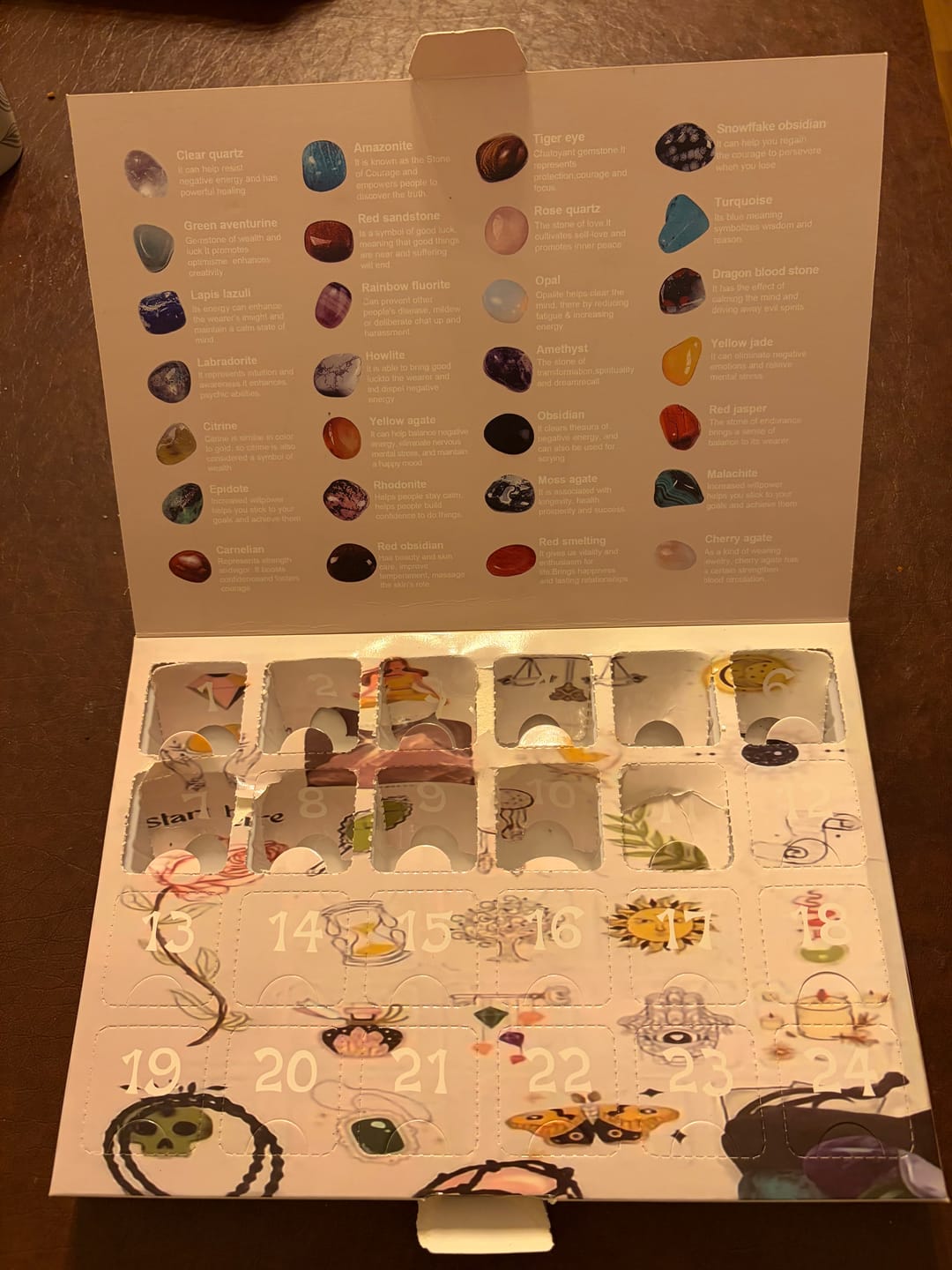 Customer photo review of Elyova™ Healing Stones Advent Calendar