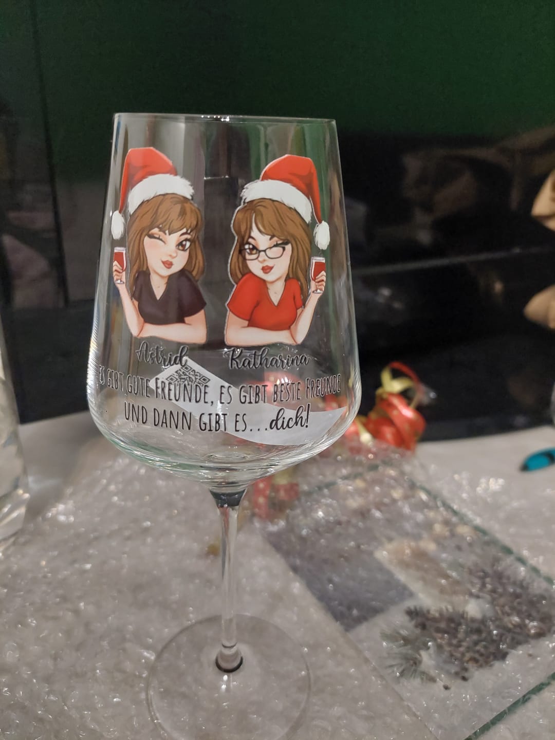 Customer photo review of Beste Freunde - Personalisiertes Glas für Sommergetränke