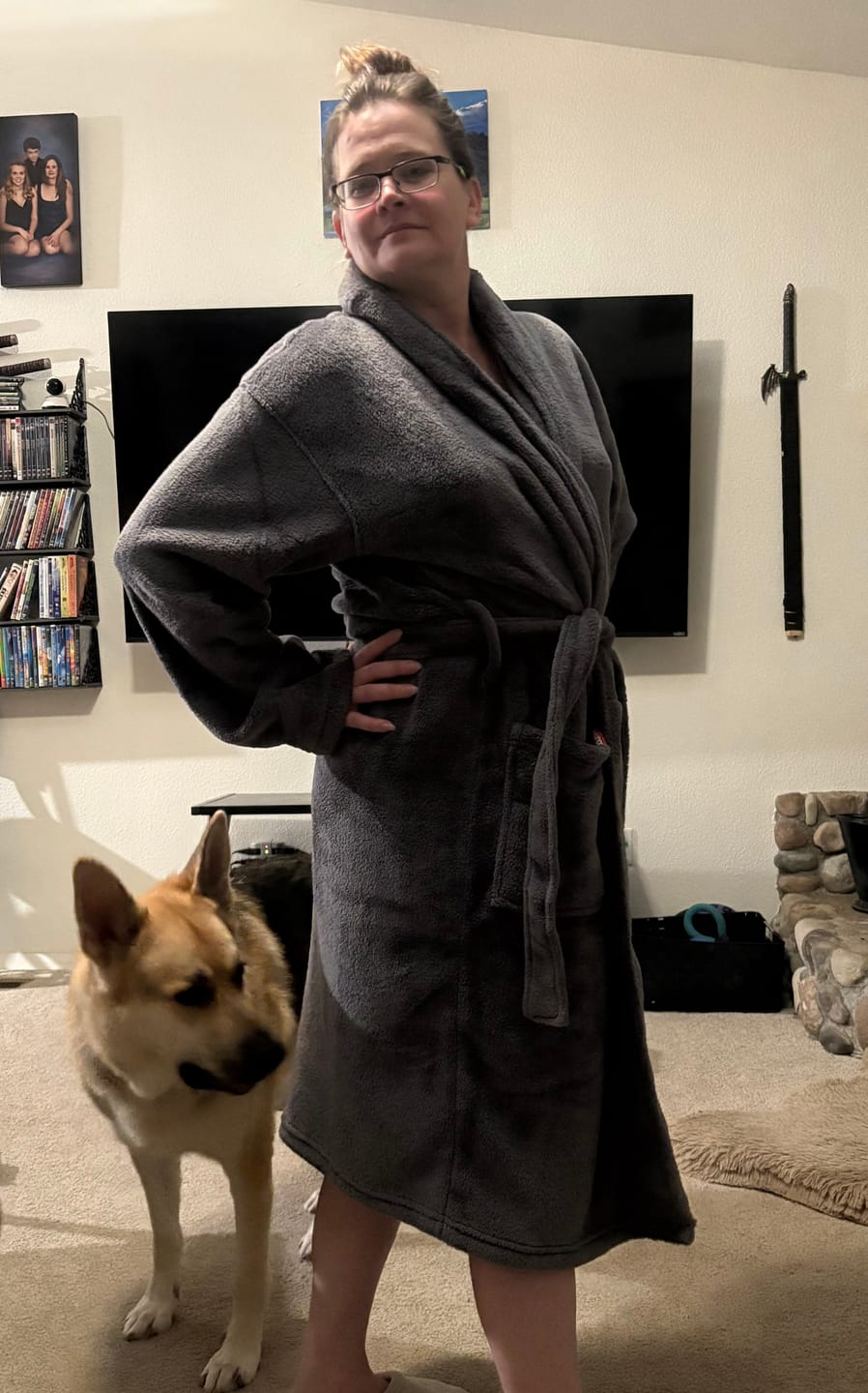 Customer photo review of 80Eighty® Plush Microfleece Robe