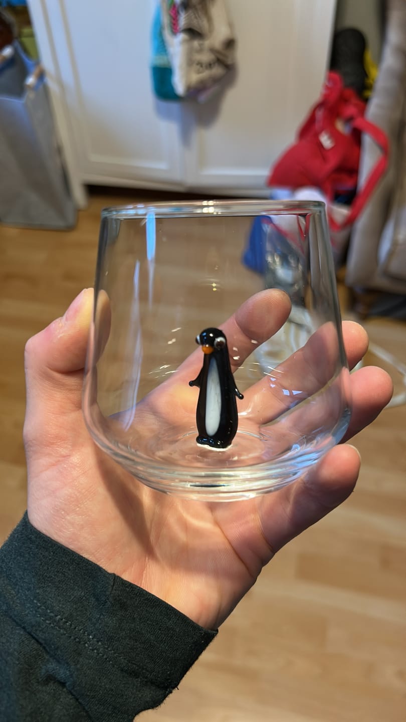 Customer photo review of Penguin Glass