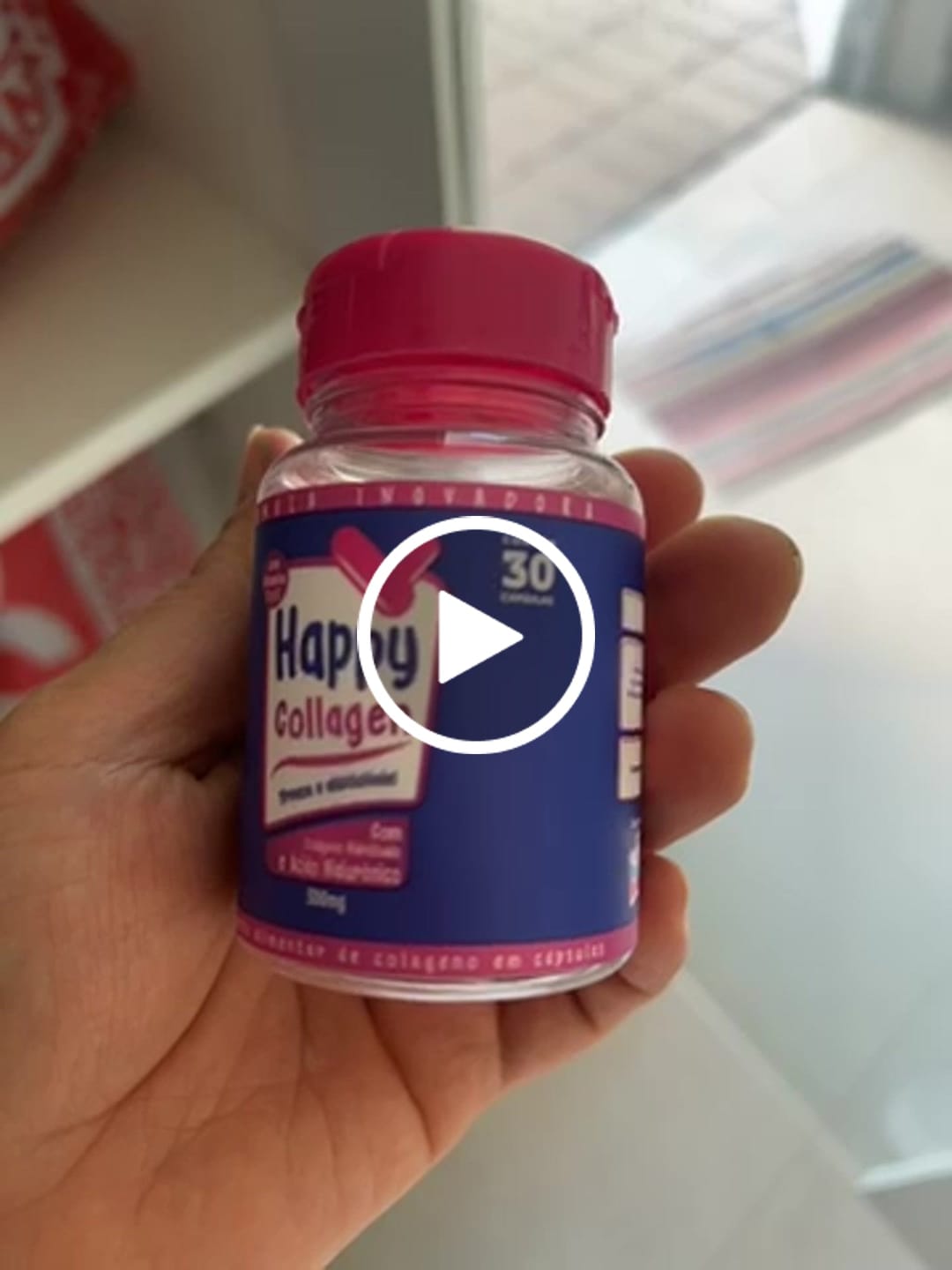 Customer video review of (GRÁTIS) 1 Pote Colágeno Com Ácido Hialurônico