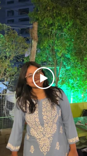 Customer video review of Ayesha Ice Blue Rayon Kurta Pant set