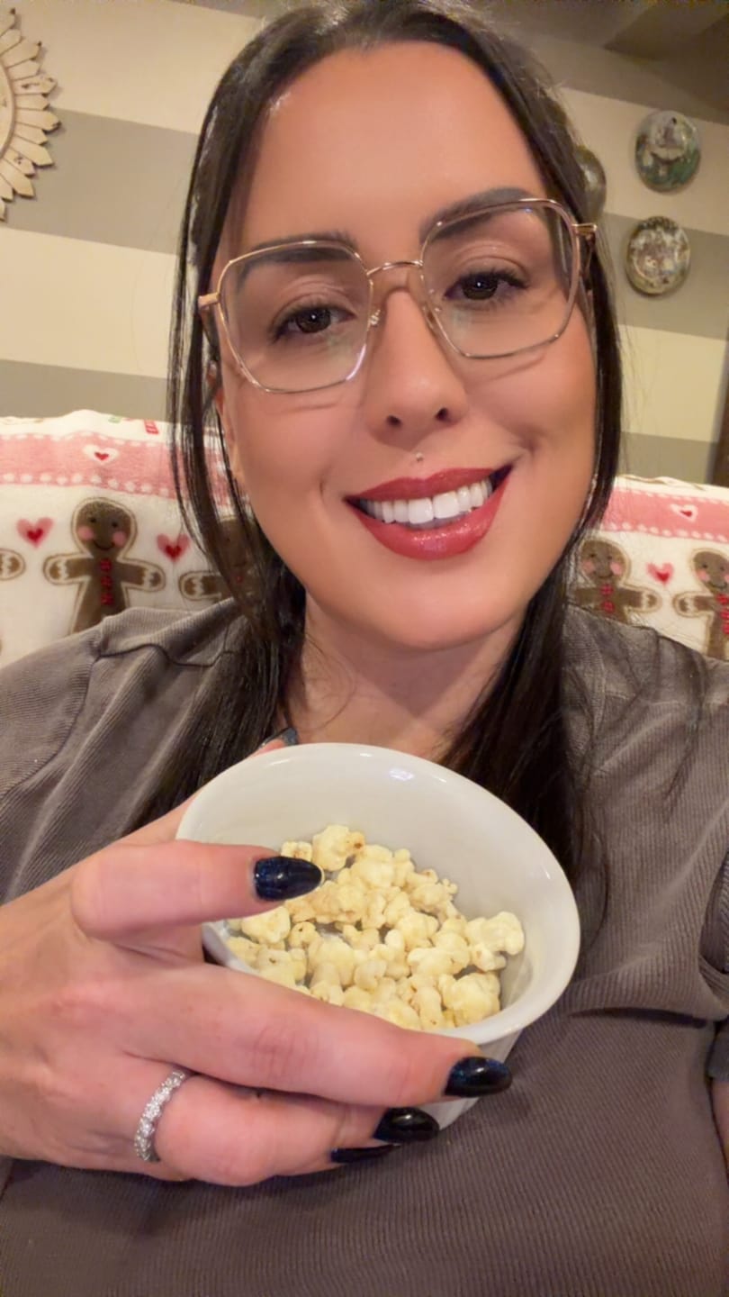 Customer photo review of Pop the Champagne (125g) - White Chocolate "Popping" Kettle Corn