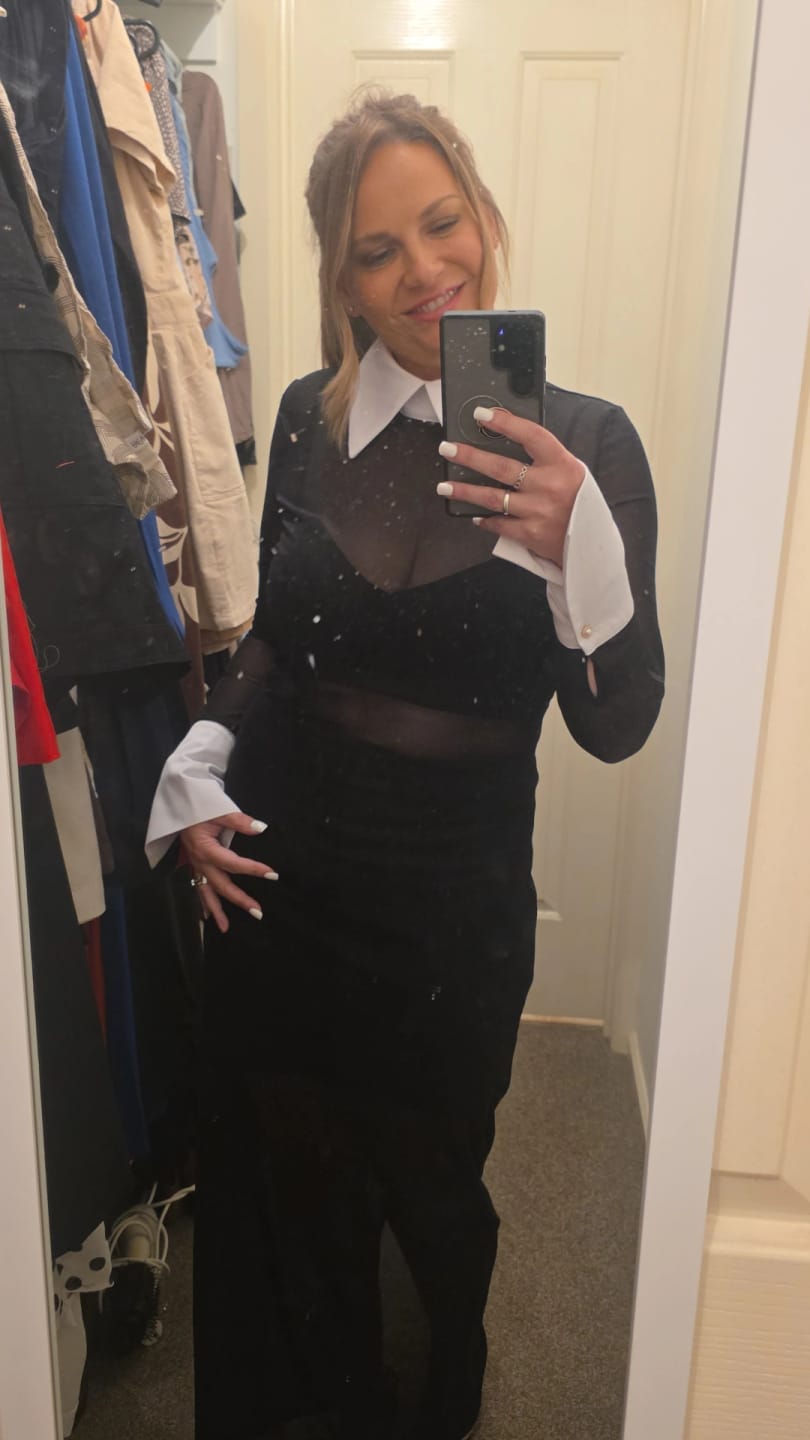 Customer photo review of Manhattan Mesh Dress