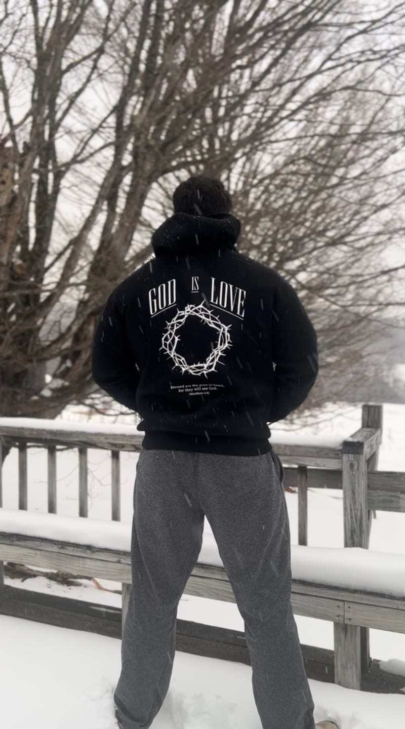 Customer photo review of God Is Love Hoodie