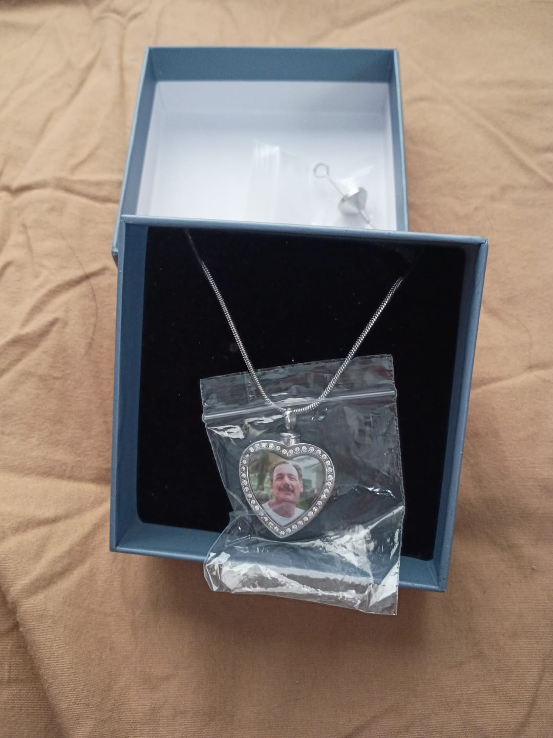 Customer photo review of Customized Urn Necklace for Ashes for Women/Men