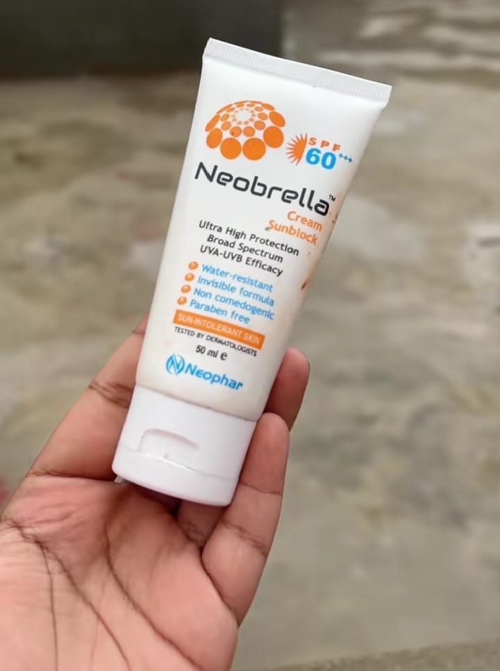Customer photo review of Neobrella Sunblock Cream SPF60 PA+++