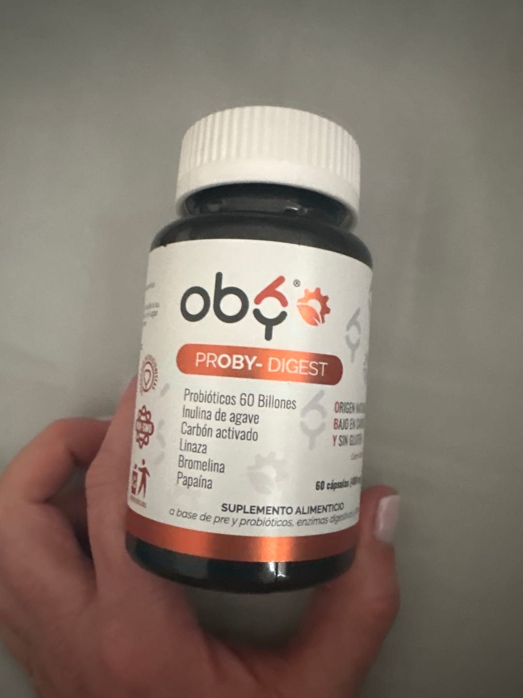 Customer photo review of Proby Digest | 60 billones Probioticos y Prebioticos inulina Agave, Enzimas, Fibra, Carbon Activado